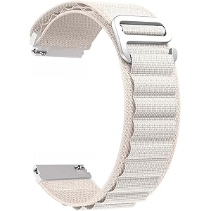 lullaby 22mm nylon strap compatible for samsung watch noise colorfit boat fireboltt amazefit gt alpine loop bands g-hook strap universal compatibility with lug size of 22mm star light
