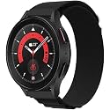 LULLABY 22mm nylon strap Compatible for Samsung Watch, Noise Colorfit, Boat, FIreboltt, Amazefit GT, Alpine Loop Bands G-hook Strap Universal Compatibility with Lug Size of 22mm (Black)