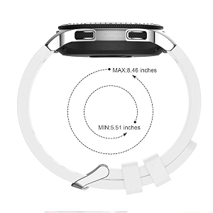lullaby compatible with 22mm watches amazfit pacestratossamsung gear s3 classicfrontier loop with fastener closure silicone with metal hook sport band 22mm universal replacement strap-navy blue