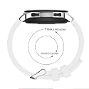 LULLABY® Compatible with 22mm Watches Amazfit Pace/Stratos/Samsung Gear S3 Classic/Frontier Loop with Fastener Closure Silicone with Metal Hook Sport Band 22mm Universal Replacement Strap-Navy Blue