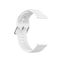 LULLABY® Compatible with 22mm watches Amazfit Pace/Stratos/Samsung Gear S3 Classic/Frontier Loop with Fastener Closure Silicone with Metal HOOk Sport Band 22mm Universal Strap (Watch Not Including)(white )