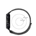 LULLABY ® Nylon Classic Loop Band 22mm Universal Strap Compatible with Amazfit Pace/Stratos/Samsung Gear S3 Classic/Frontier with Hook and Loop Fastener Closure - Watch Not Including (Black Reddot)