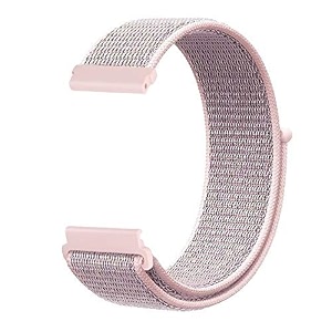lullaby nylon sport loop band 22mm universal replacement strap compatible with amazfit pacestratossamsung gear s3 classicfrontier with hook and loop fastener closure sand pink