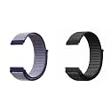 LULLABY (Pack of 2 22mm Nylon Loop Band Universal Replacement Strap Compatible with Amazfit Pace/Stratos/Samsung Gear S3 Classic/Watch 3 45mm, Galaxy Watch 46mm &amp; Frontier -