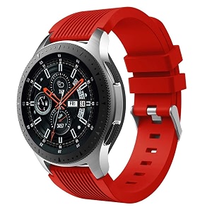 lullaby silicone lining classic sport loop band 22mm universal replacement strap compatible with amazfit pacestratossamsung gear s3 classicfrontier with hook and loop fastener closure red