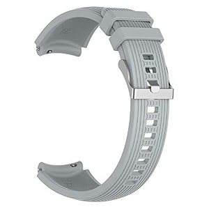 lullaby silicone lining sport loop band 22mm universal replacement strap compatible with amazfit pacestratossamsung gear s3 classicfrontier with hook and loop fastener closure watch not including grey