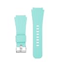 LULLABY Silicone Lining Sport Loop Band 22mm Universal Replacement Strap Compatible with Amazfit Pace/Stratos/Samsung Gear S3 Classic/Frontier with Hook and Loop Fastener Closure (Watch Not Including) (sea green)
