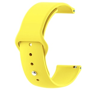 lullaby silicone plain classic sport loop band 22mm universal replacement strap compatible with amazfit pacestratossamsung gear s3 classicfrontier with hook and loop fastener closure watch not including yellow