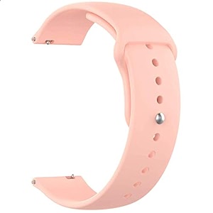 lullaby silicone plain classic sport loop band 22mm universal replacement strap compatible with amazfit pacestratossamsung gear s3 classicfrontier with hook and loop fastener closure watch not including baby pink