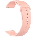 LULLABY Silicone Plain Classic Sport Loop Band 22mm Universal Replacement Strap Compatible with Amazfit Pace/Stratos/Samsung Gear S3 Classic/Frontier with Hook and Loop Fastener Closure (Watch Not Including) (baby pink)