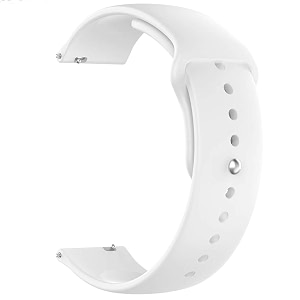lullaby silicone plain classicsport loop band 22mm universal replacement strap compatible with amazfit pacestratossamsung gear s3 classicfrontier with hook and loop fastener closure watch not including white