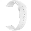 LULLABY Silicone Plain ClassicSport Loop Band 22mm Universal Replacement Strap Compatible with Amazfit Pace/Stratos/Samsung Gear S3 Classic/Frontier with Hook and Loop Fastener Closure (Watch Not Including) (white)