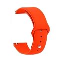 LULLABY Silicone Plain Sport Loop Band 22mm Universal Replacement Strap Compatible with Amazfit Pace/Stratos/Samsung Gear S3 Classic/Frontier with Hook and Loop Fastener Closure (Watch Not Including) (orange)