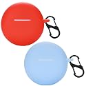 LULLABY Soft Silicone Case Cover Compatible with Oppo Enco Buds 2 / Enco Air 2i case Cover - (Red+Sky Blue)