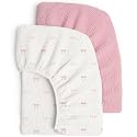 lulumoon Muslin Crib Sheets for Baby: Snug Fitted for 52x28 Crib Mattress