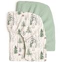 lulumoon Muslin Crib Sheets for Baby: Snug Fitted for 52x28 Crib Mattress