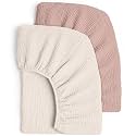 lulumoon Muslin Mini Crib Sheets: Pack and Play Sheets 38" x 26"