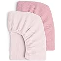 lulumoon Muslin Mini Crib Sheets: Pack and Play Sheets 38" x 26"