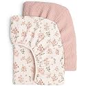 lulumoon Muslin Mini Crib Sheets: Pack and Play Sheets 38" x 26"