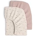 lulumoon Muslin Mini Crib Sheets: Pack and Play Sheets 38" x 26"
