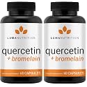 Luma Nutrition Quercetin 500mg - Quercetin with Bromelain Supplement - Antioxidant - Immune Support - Vegan & Gluten-Free - 60 Capsules (Pack of 2)