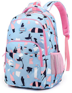 luman large 34 l laptop backpack medium 25l backpack designer abstract print kid school backpack for girls  boys multicolor