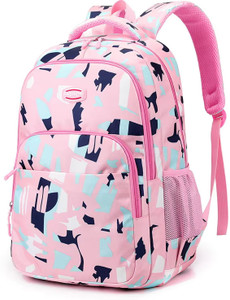 luman large 34 l laptop backpack medium 34l backpack designer abstract print kids school backpack for girls  boy multicolor