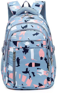 luman school backpack for girls women 3 decker with abstract print 34 l backpack
