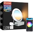Lumary Smart Gimbal Recessed Lighting 6'', RGBWW WiFi Ceiling Light, 1PC