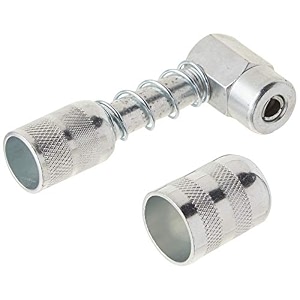 lumax lx-1404 silver 90 degree grease coupler for hard-to-reach grease fittings on cars trucks farm equipment ideal for lubrication of front and all-wheel drive vehicles