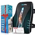 Lumbar Support Pillow for Office Chair Car, Gaming Chair Lower Back Pain Relief Memory Foam Cushion with Greeting Card,3D Mesh Cover Ergonomic Back Rest, Birthday Gift for Dad,Stocking Stuffers