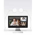 LUME CUBE Edge 2.0 LED Desk Lamp | Dimmable Home Office Desk Light with USB Charging Port &amp; Strong Swing Arm | Adjustable Color Temperature and Brightness | Circle Webcam Light - White 2pk