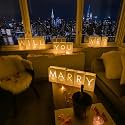 Luminary paper bags wedding proposal decorations “will you marry me?” light up letters sign with led lights included for engagement party, proposals