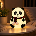 LUMINOCOOL Panda LED Night Lamp for Kids Bedroom Soft Silicone RGB Color Changing Light Night Lamp