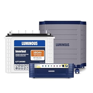 luminous inverter amp battery combo with trolley hercules 1600 square wave 1500va12v inverter with iltt24060 tall tubular 180ah battery for home office amp shops
