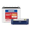 Luminous Inverter & Battery Combo (Hercules 1600 Square Wave 1500VA/12V Inverter with RC24000 Tall Tubular 180Ah Battery) for Home, Office & Shops