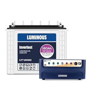 luminous inverter amp battery combo power sine 1100 pure sine wave 900va12v inverter with iltt20060 tall tubular 160ah battery for home office amp shops
