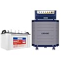 Luminous Inverter &amp; Battery Combo (Power sine 1100 Pure Sine Wave 900VA/12V Inverter with RC15000 Short Tubular 120Ah Battery + Trolley) for Home, Office &amp; Shops