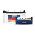Luminous Inverter &amp; Battery Combo for Home, Shop &amp; Office – Power Sine 1100 (900VA/12V) Pure Sine Wave Inverter + RC18000ST 150Ah Short Tubular Battery | 36M Warranty on Inverter &amp; Battery