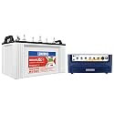 Luminous Inverter &amp; Battery Combo (Power sine 1100 Pure Sine Wave 900VA/12V Inverter with RC18042ST XL Short Tubular 150Ah Battery) for Home, Office &amp; Shops