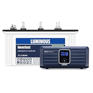 luminous inverter amp battery combo zolt 1100 pure sine wave 900va12v inverter with iltj18148tj tubular jumbo 150ah battery for home office amp shops