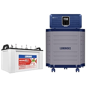 luminous inverter amp battery combo zolt 1100 pure sine wave 900va12v inverter with rc 18042st xl short tubular 150ah battery  trolley for home office amp shops