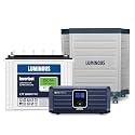 Luminous Inverter &amp; Battery Combo (Zolt 1100 Pure Sine Wave 900VA/12V Inverter with ILTT 18060PRO Tall Tubular 150Ah Battery + Trolley) for Home, Office &amp; Shops