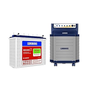 luminous inverter for home office amp shop with luminous battery hercules 1500 sine wave 1400va 12 volt inverter with red charge rc 18000 tall tubular 150 ah battery amp trolley combo