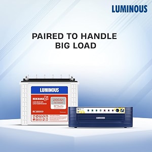 luminous inverter amp battery combo for home shop amp office  hercules 1600 1500va12v sine wave inverter rc25000 200ah tall tubular battery  36m warranty on inverter amp battery