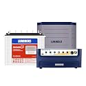 Luminous Inverter with Battery Combo, Hercules 1500 Sine Wave 1400VA 12 Volt Inverter with Red Charge RC 25000 Tall Tubular 200 Ah Battery & Trolley Combo for Home, Office & Shop