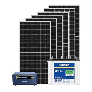 luminous nxg 1450 inverter 1 with lptt 12150h battery 1 and solar panel 170w 6 blue