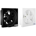 Luminous Vento Deluxe 200 mm Exhaust Fans for Home, Office, Kitchen and Bathroom (Set of 2, Cut Out Size - Sq. 242X242mm, Black &amp; White)