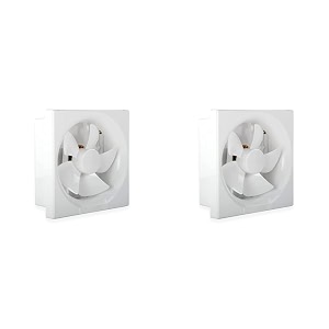 luminous vento deluxe 250 mm amp 200 mm exhaust fans for home office kitchen and bathroom set of 2 cut out size - sq 293x293mm amp sq 242x242mm white
