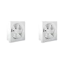 Luminous Vento Deluxe 250 mm &amp; 200 mm Exhaust Fans for Home, Office, Kitchen and Bathroom (Set of 2, Cut Out Size - Sq. 293X293mm &amp; Sq. 242X242mm, White)